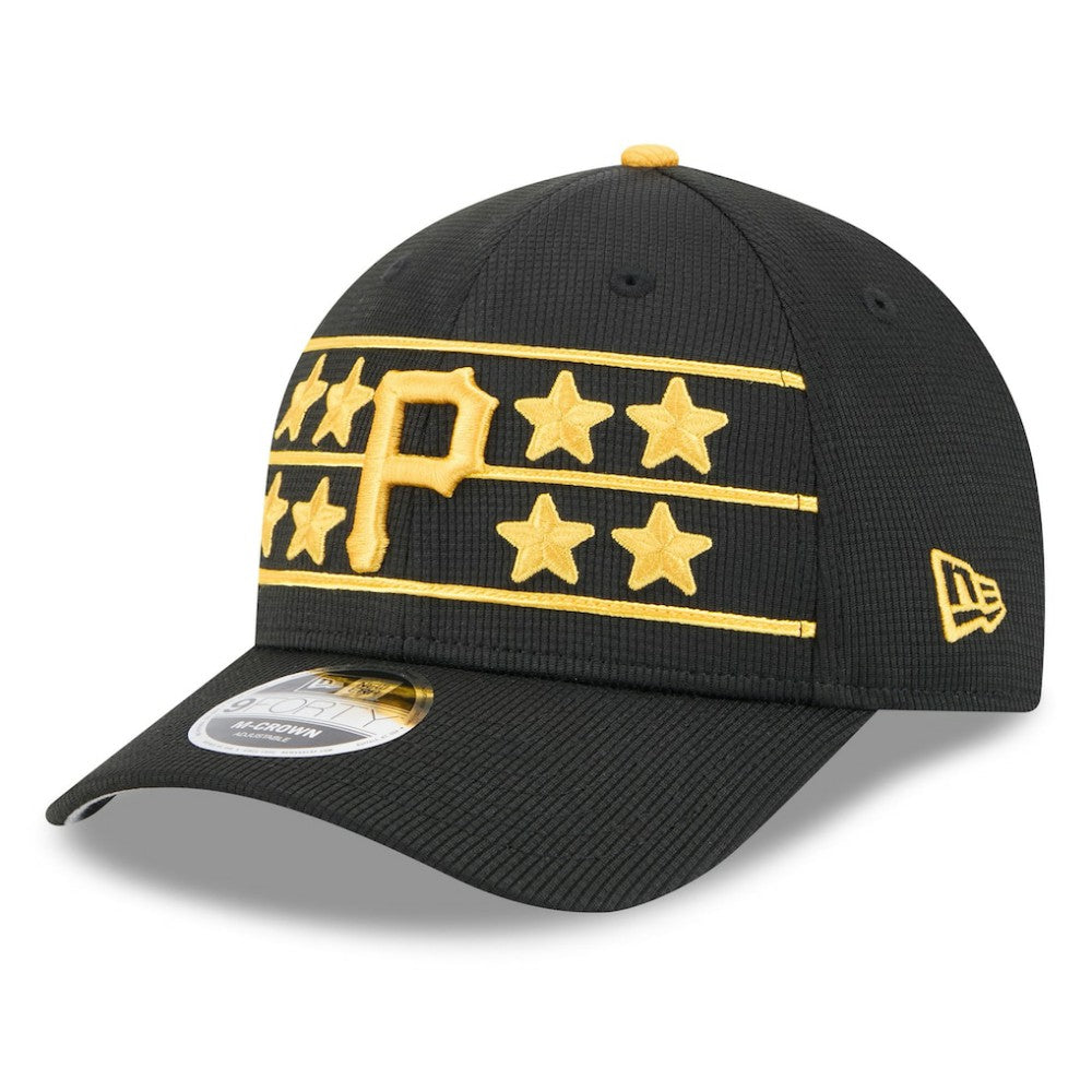 Pittsburgh Pirates 2025 Batting Practice 9FORTY M-Crown Adjustable Hat Black | New Era