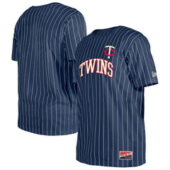 Minnesota Twins Throwback Pinstripe T-Shirt Navy | New Era