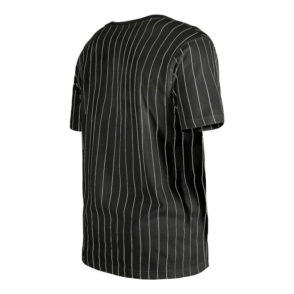 San Francisco Giants Throwback Pinstripe T-Shirt Black | New Era