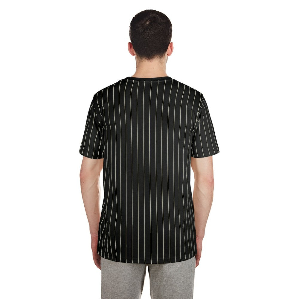 San Francisco Giants Throwback Pinstripe T-Shirt Black | New Era