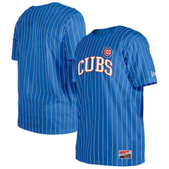 Chicago Cubs Throwback Pinstripe T-Shirt Royal | New Era