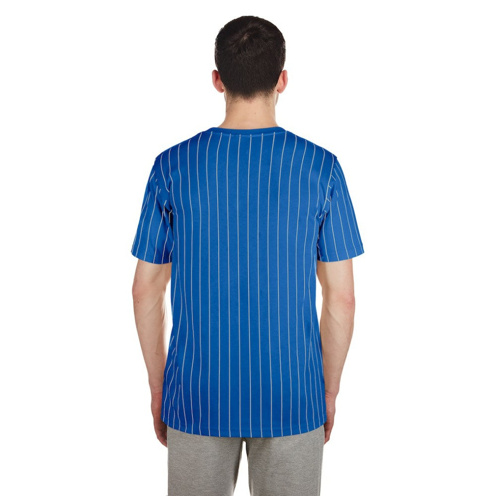 Chicago Cubs Throwback Pinstripe T-Shirt Royal | New Era
