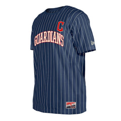 Cleveland Guardians Throwback Pinstripe T-Shirt Navy | New Era