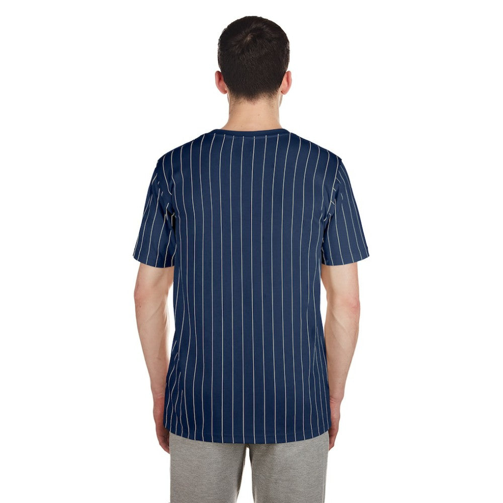 Cleveland Guardians Throwback Pinstripe T-Shirt Navy | New Era