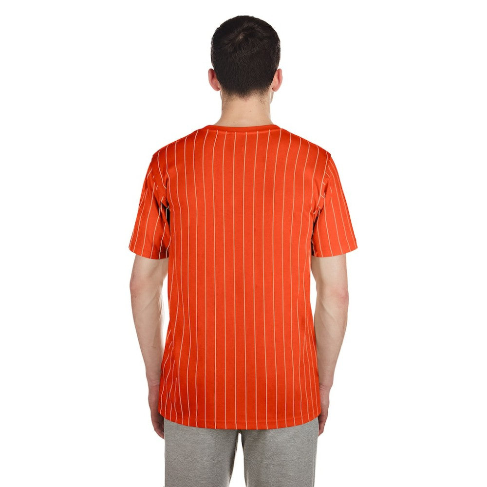 Baltimore Orioles Throwback Pinstripe T-Shirt Orange | New Era