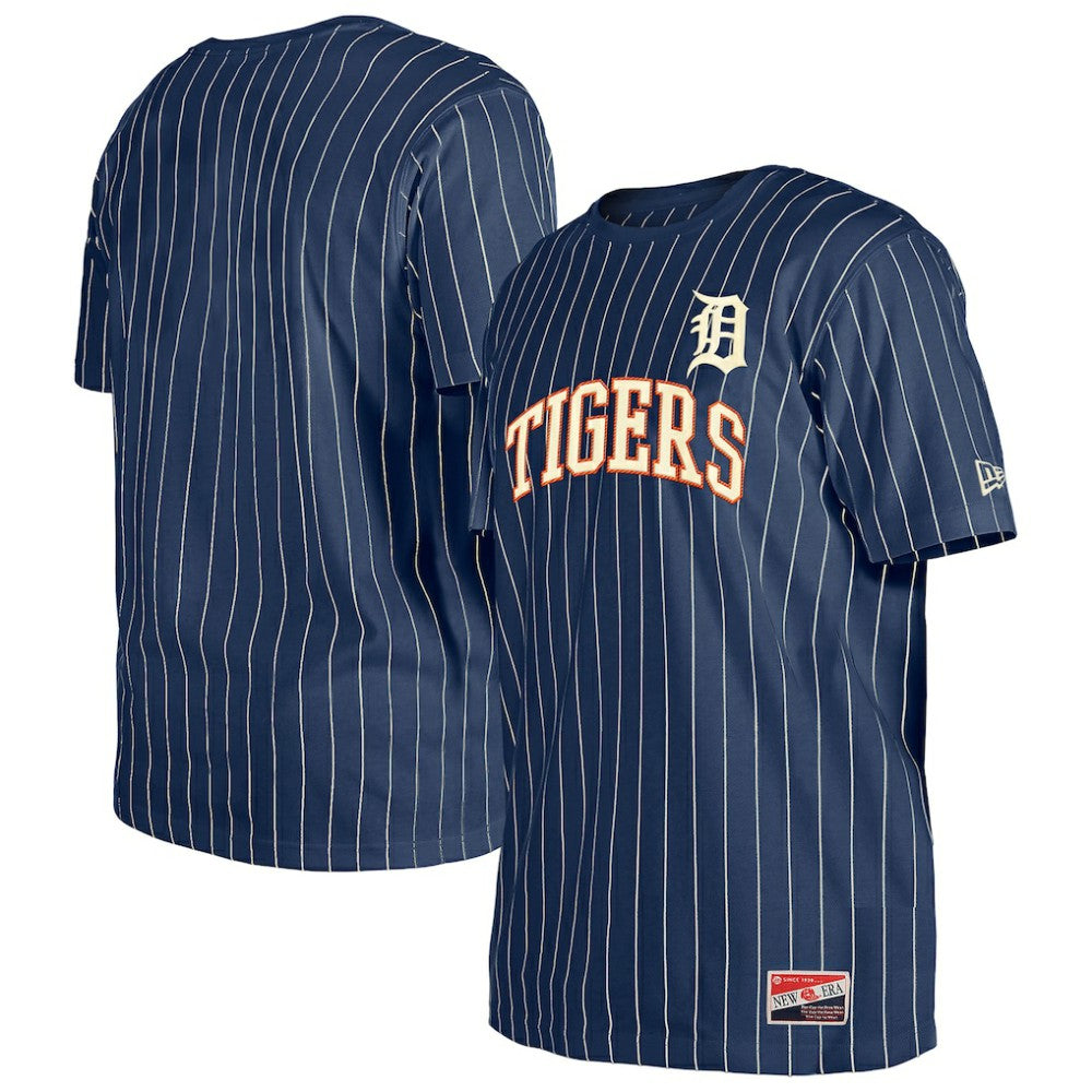 Detroit Tigers Throwback Pinstripe T-Shirt Navy | New Era