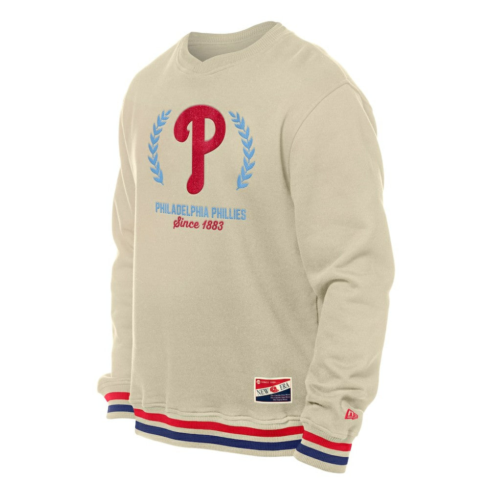 Philadelphia Phillies Throwback Pullover Sweatshirt Cream | New Era