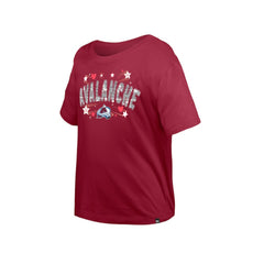 Colorado Avalanche New Era Girl's Youth Flip Sequin T-Shirt Dark Red