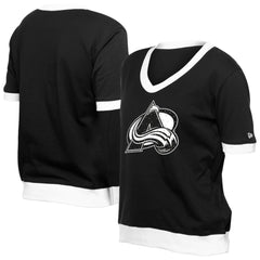Colorado Avalanche New Era Women's Game Day Rhinestuds T-Shirt Black