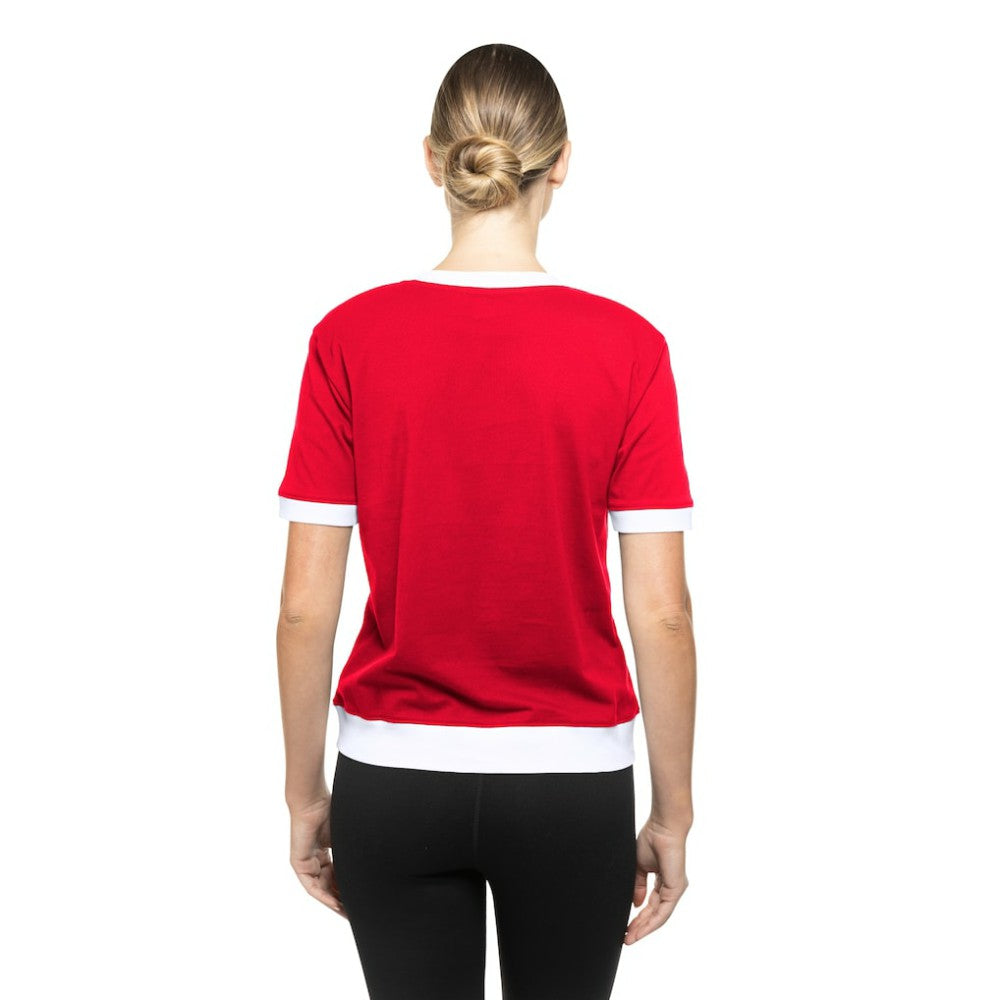 New Jersey Devils New Era Women's Game Day Rhinestuds T-Shirt Red