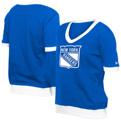 New York Rangers New Era Women's Game Day Rhinestuds T-Shirt Blue