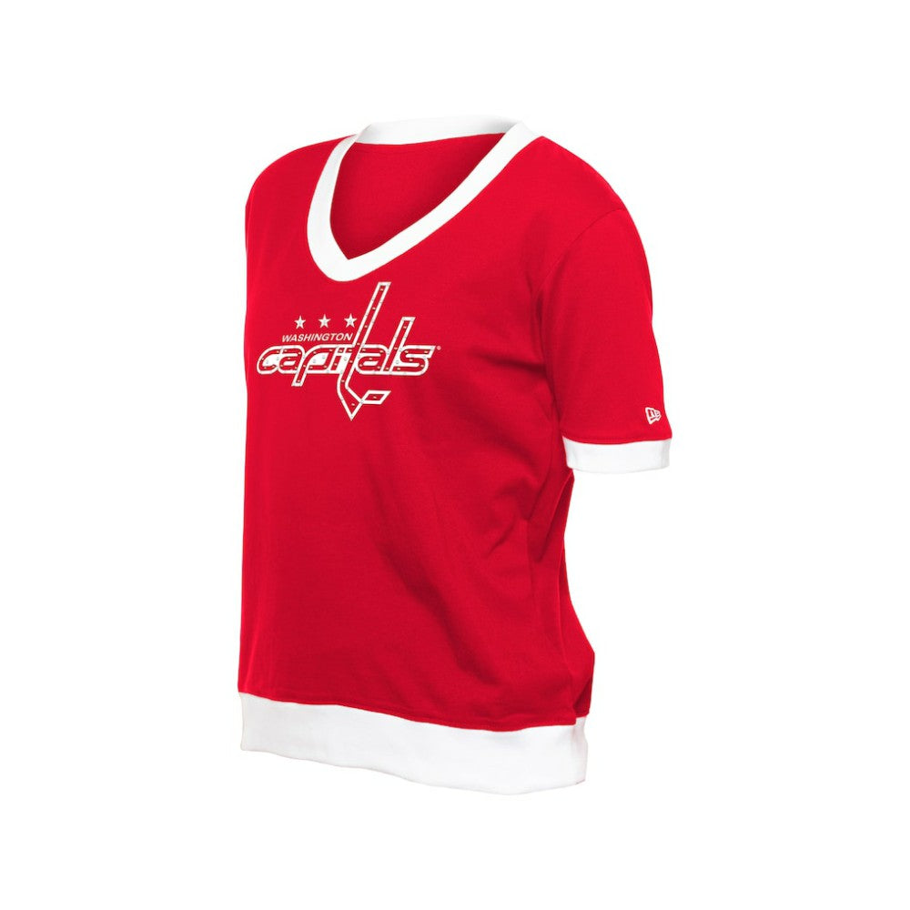 Washington Capitals New Era Women's Game Day Rhinestuds T-Shirt Red