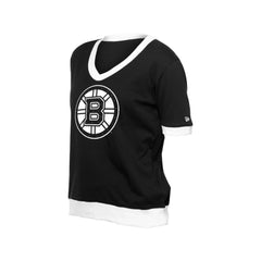 Boston Bruins New Era Women's Game Day Rhinestuds T-Shirt Black