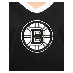 Boston Bruins New Era Women's Game Day Rhinestuds T-Shirt Black