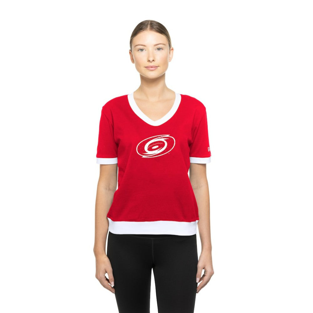 Carolina Hurricanes New Era Women's Game Day Rhinestuds T-Shirt Red