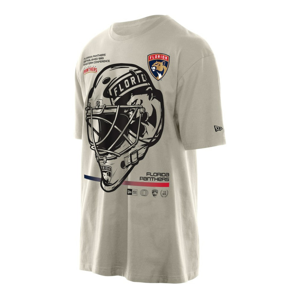 Florida Panthers New Era Goalie Mask T-Shirt Cream