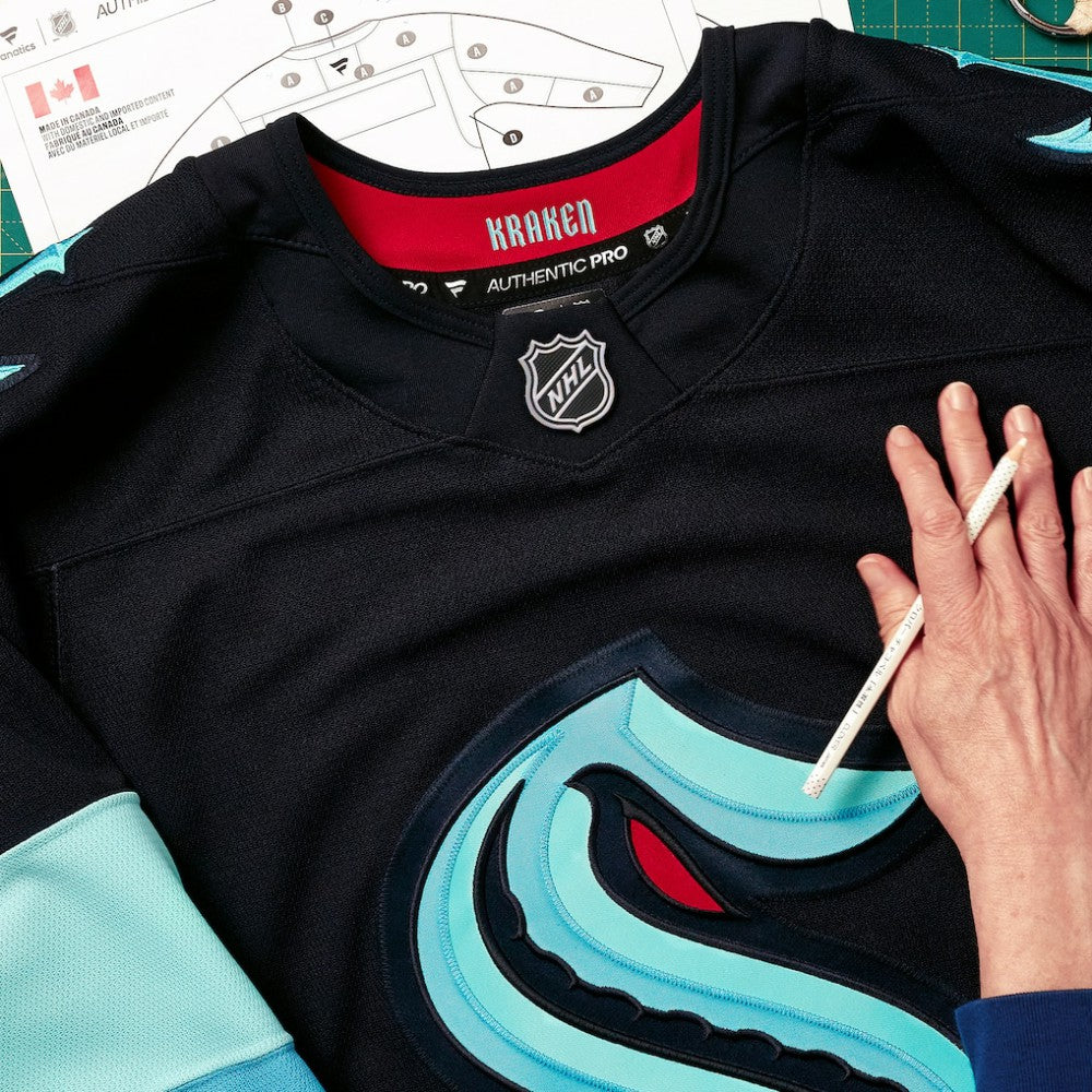 Seattle Kraken Fanatics Home Authentic Pro Jersey Deep Sea Blue