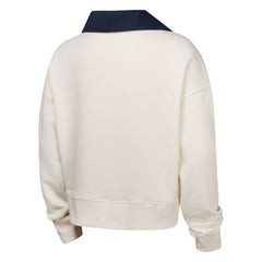 Boston Red Sox Girls Youth Ballpark Hit Collared V-Neck Pullover Sweatshirt White