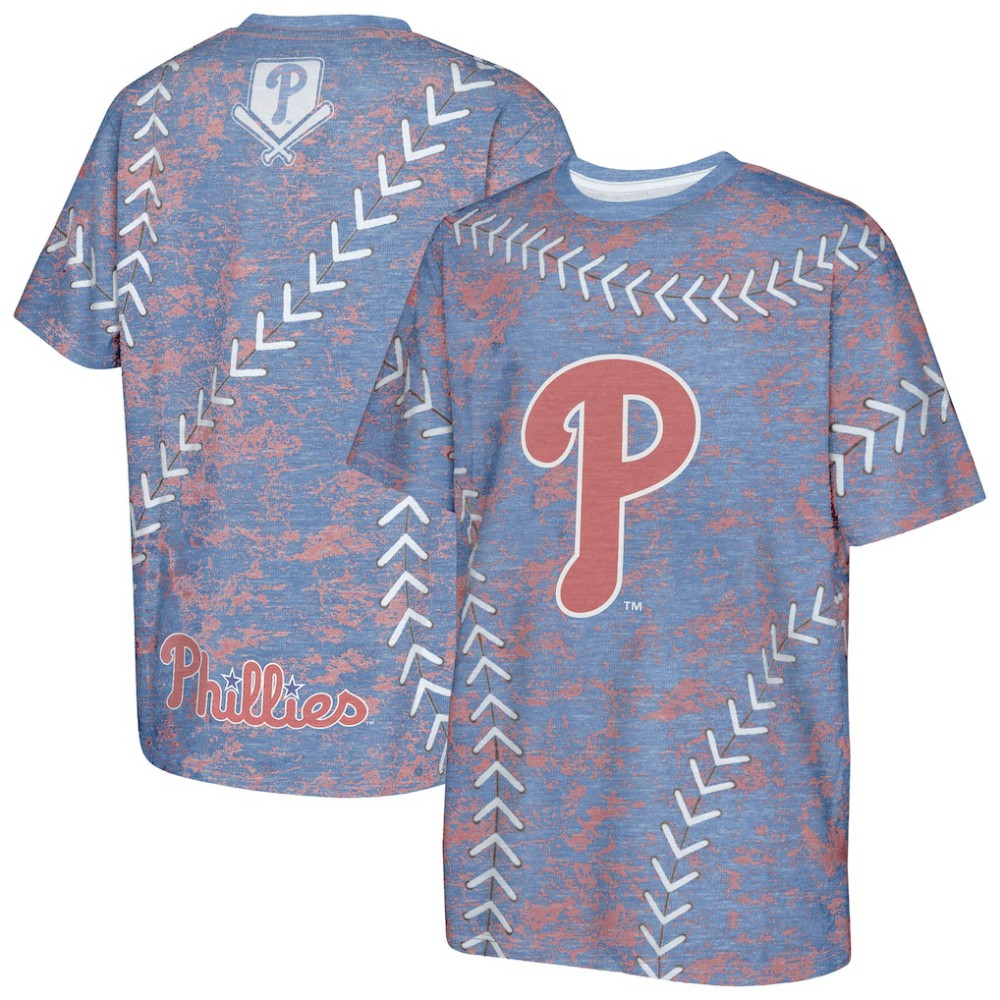 Philadelphia Phillies Youth Slide Score Bold T-Shirt Royal
