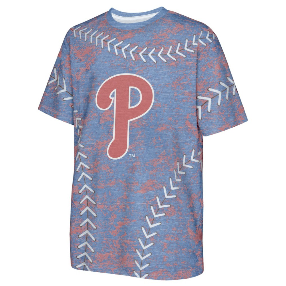 Philadelphia Phillies Youth Slide Score Bold T-Shirt Royal
