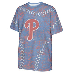 Philadelphia Phillies Youth Slide Score Bold T-Shirt Royal