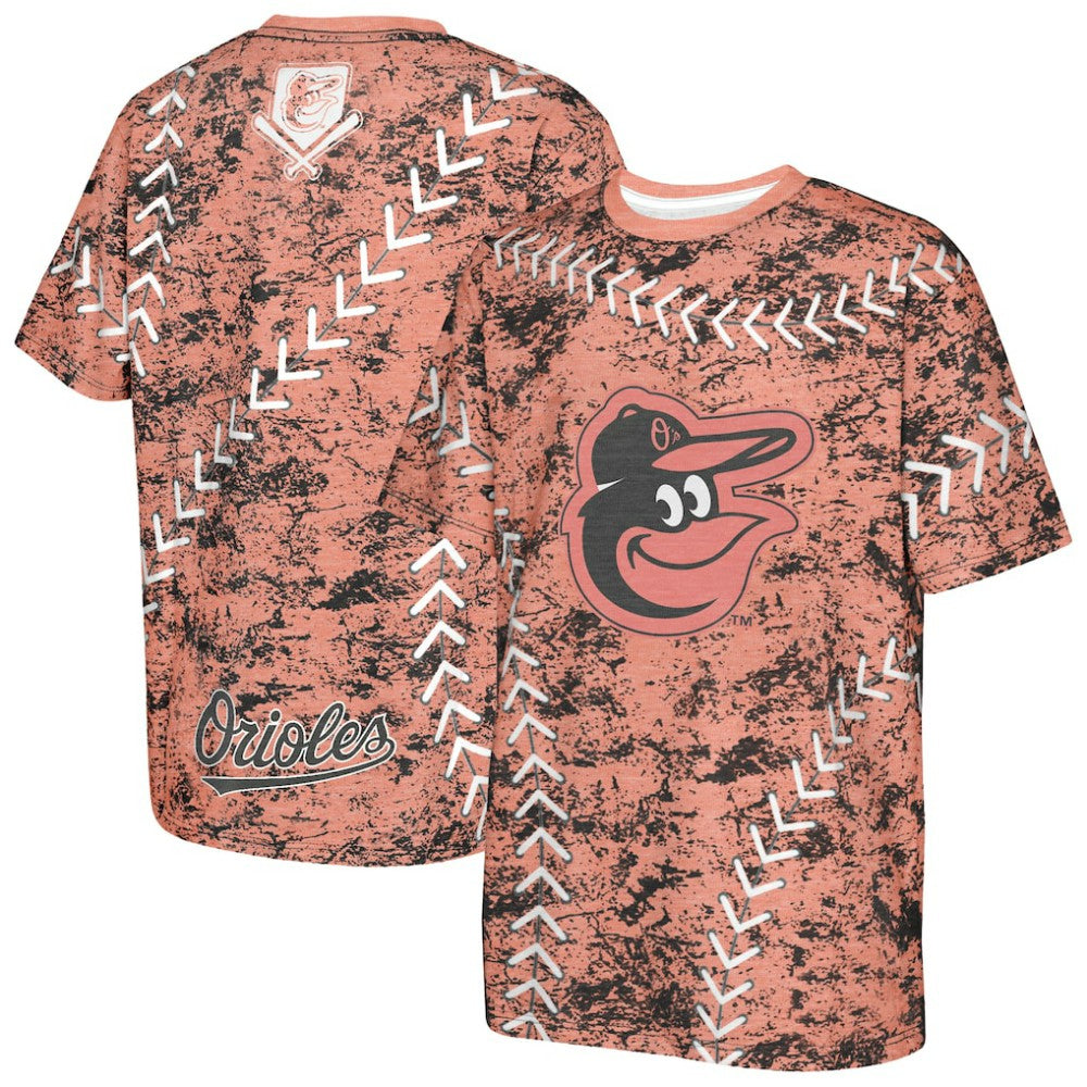 Baltimore Orioles Youth Slide Score Bold T-Shirt Orange