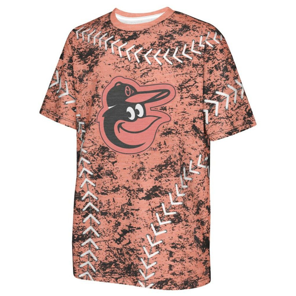 Baltimore Orioles Youth Slide Score Bold T-Shirt Orange