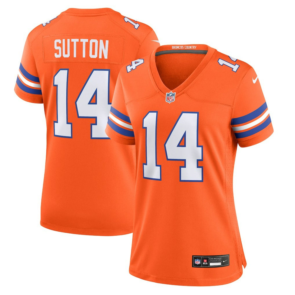 Courtland Sutton Denver Broncos Women's Mile High Collection 1977 Throwback Player Game Jersey - Orange