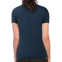 Florida Panthers G-III 4Her by Carl Banks Women's Super-Slim Fit Lightweight Flower Logo T-Shirt Navy
