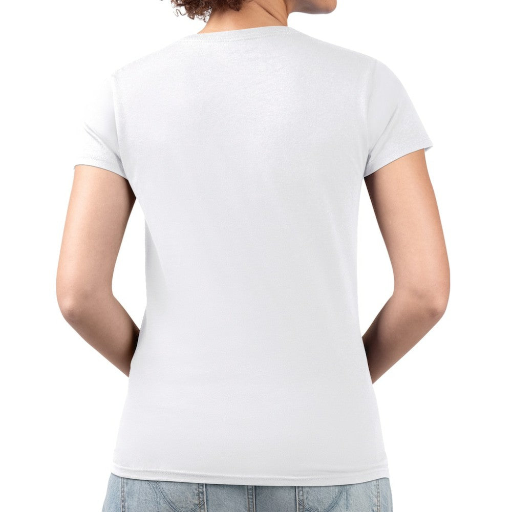Edmonton Oilers G-III 4Her by Carl Banks Women's Super-Slim Fit Lightweight Flower Logo V-Neck T-Shirt White