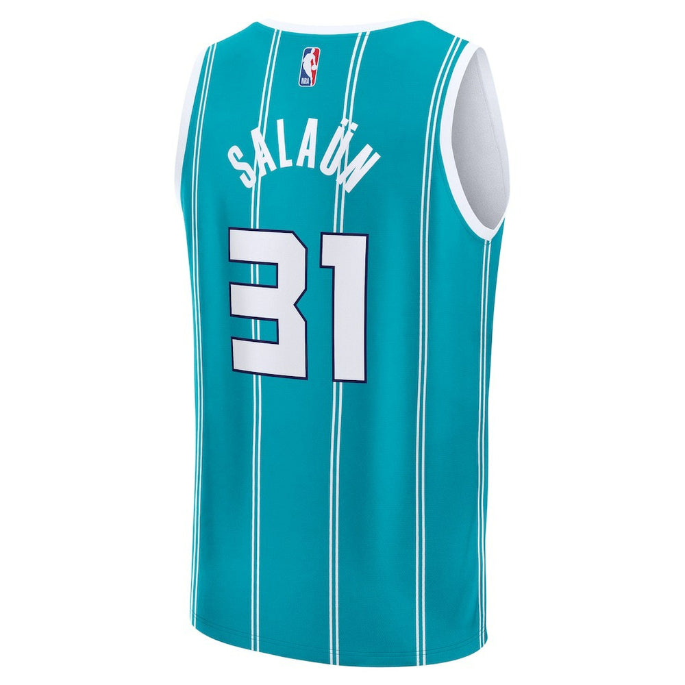 Tidjane Salaun Charlotte Hornets 2024 NBA Draft Fast Break Player Jersey - Icon Edition - Teal