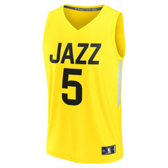 Cody Williams Utah Jazz 2024 NBA Draft Fast Break Player Jersey - Icon Edition - Yellow