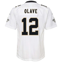 Chris Olave New Orleans Saints Youth Game Jersey - White