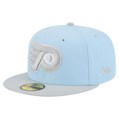 Philadelphia Flyers New Era Color Pack Two-Tone 59FIFTY Fitted Hat Light Blue/Gray
