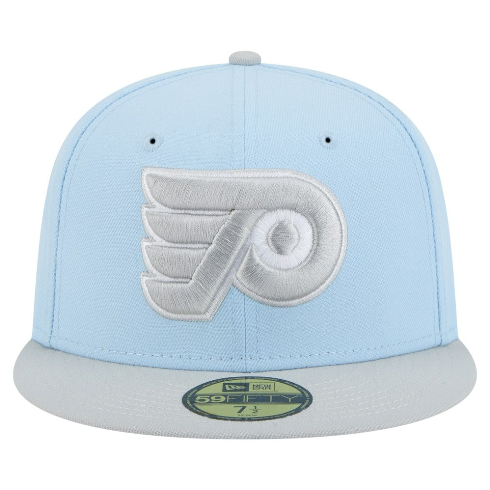 Philadelphia Flyers New Era Color Pack Two-Tone 59FIFTY Fitted Hat Light Blue/Gray