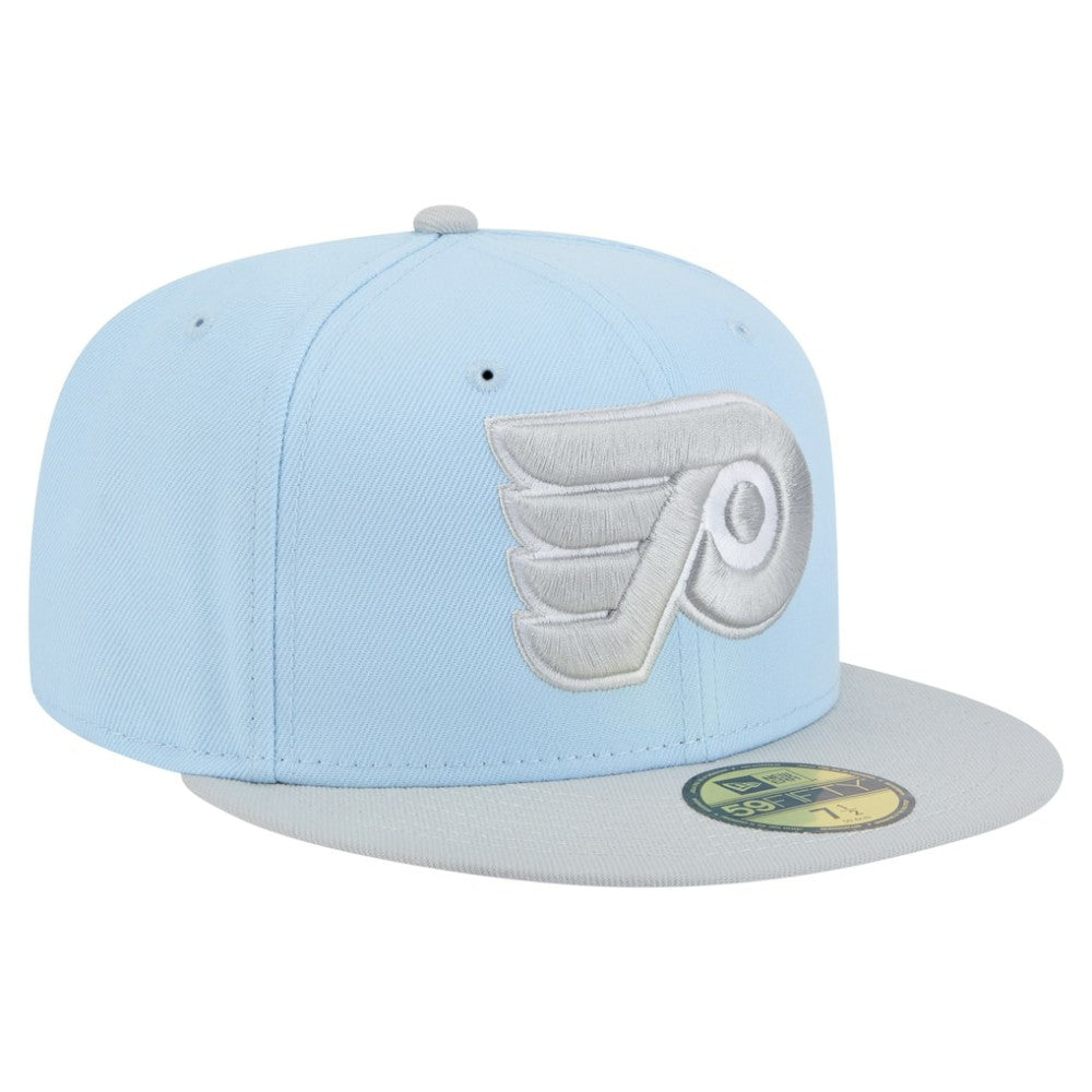 Philadelphia Flyers New Era Color Pack Two-Tone 59FIFTY Fitted Hat Light Blue/Gray