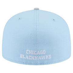 Chicago Blackhawks New Era Color Pack Two-Tone 59FIFTY Fitted Hat Light Blue/Gray