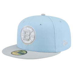 Boston Bruins New Era Color Pack Two-Tone 59FIFTY Fitted Hat Light Blue/Gray
