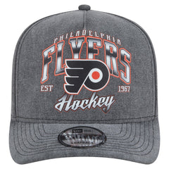 Philadelphia Flyers New Era Throwback Washed A-Frame Pre-Curved 9FIFTY Snapback Hat Charcoal