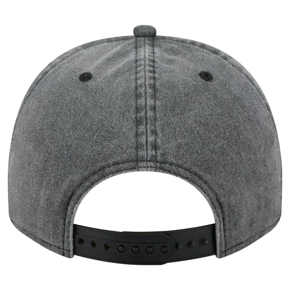 Carolina Hurricanes New Era Throwback Washed A-Frame Pre-Curved 9FIFTY Snapback Hat Charcoal