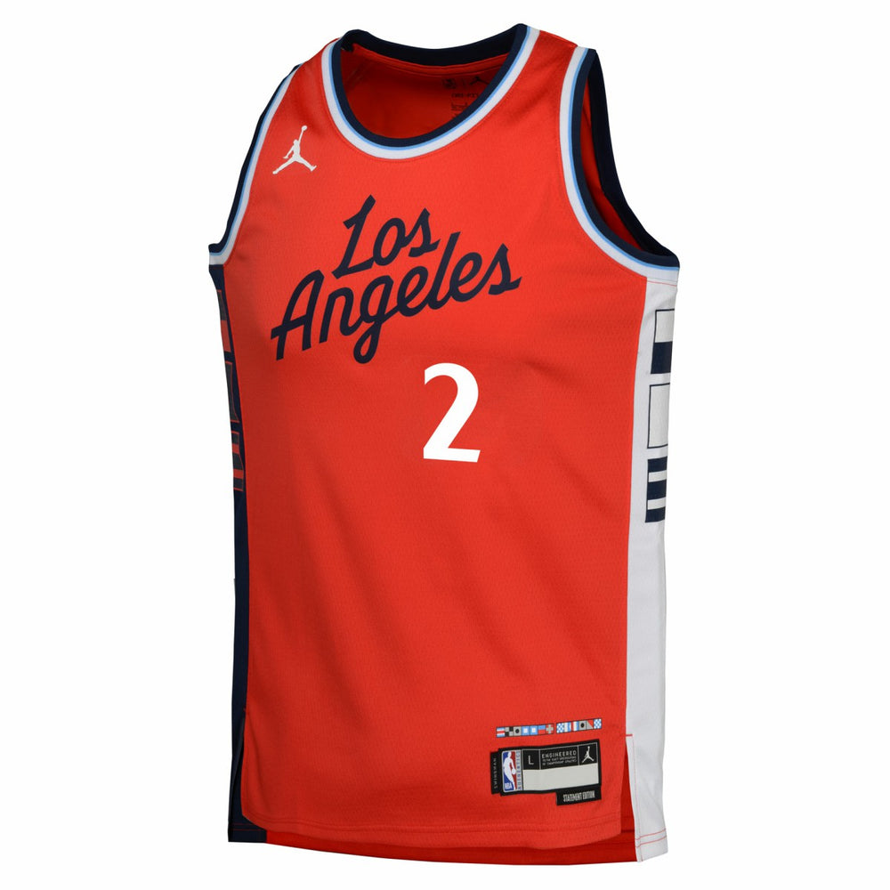 Kawhi Leonard LA Clippers Jordan Brand Youth Swingman Jersey - Statement Edition - Red discount