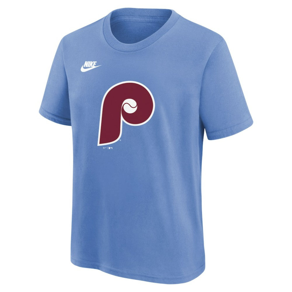 Philadelphia Phillies Youth Cooperstown Collection Team Logo T-Shirt Light Blue | Nike