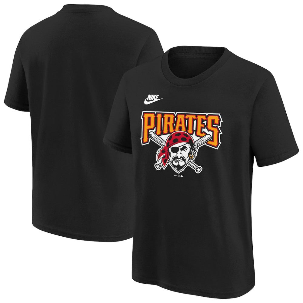 Pittsburgh Pirates Youth Cooperstown Collection Team Logo T-Shirt Black | Nike