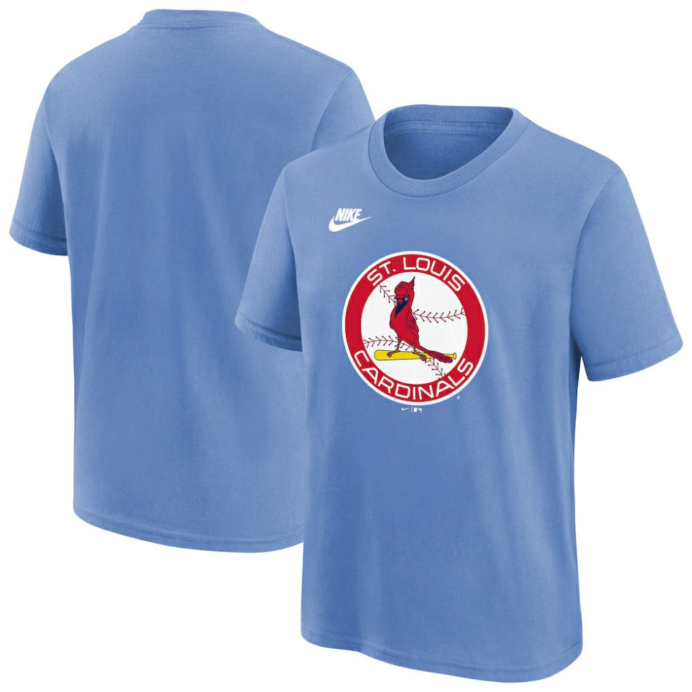 St. Louis Cardinals Youth Team Logo T-Shirt Light Blue | Nike