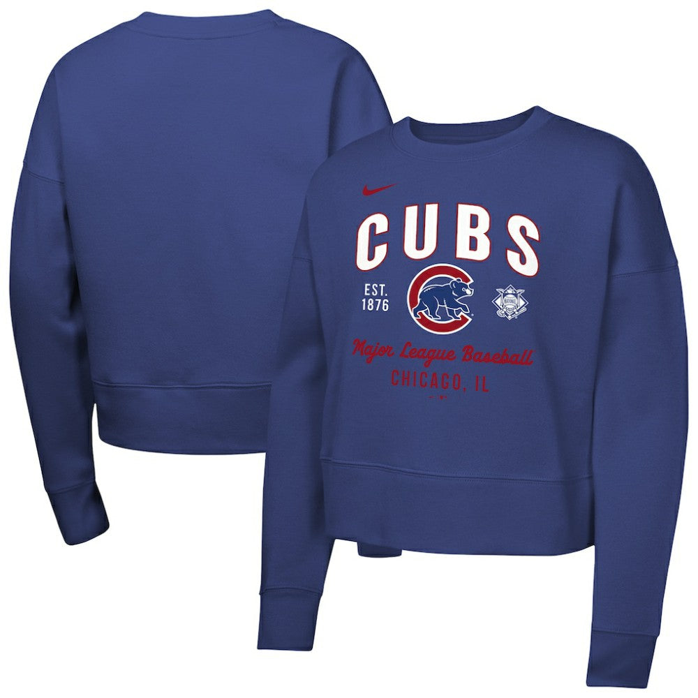 Chicago Cubs Girls Youth Fleece Sweatshirt Royal | Nike