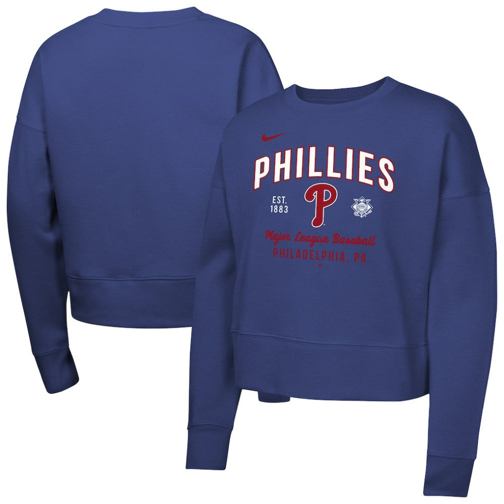 Philadelphia Phillies Girls Youth Fleece Sweatshirt Royal | Nike
