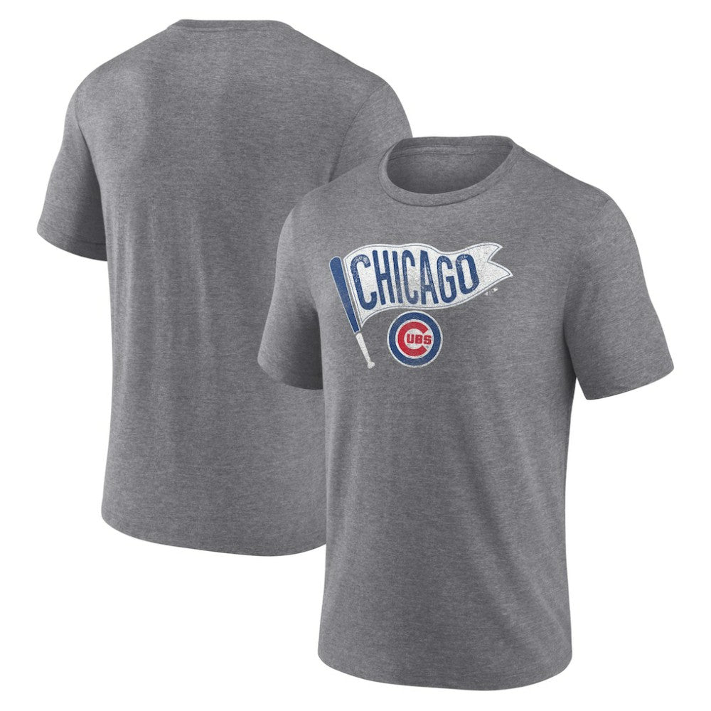 Chicago Cubs Hometown Collection Those Cubbies Tri-Blend T-Shirt Heather Gray