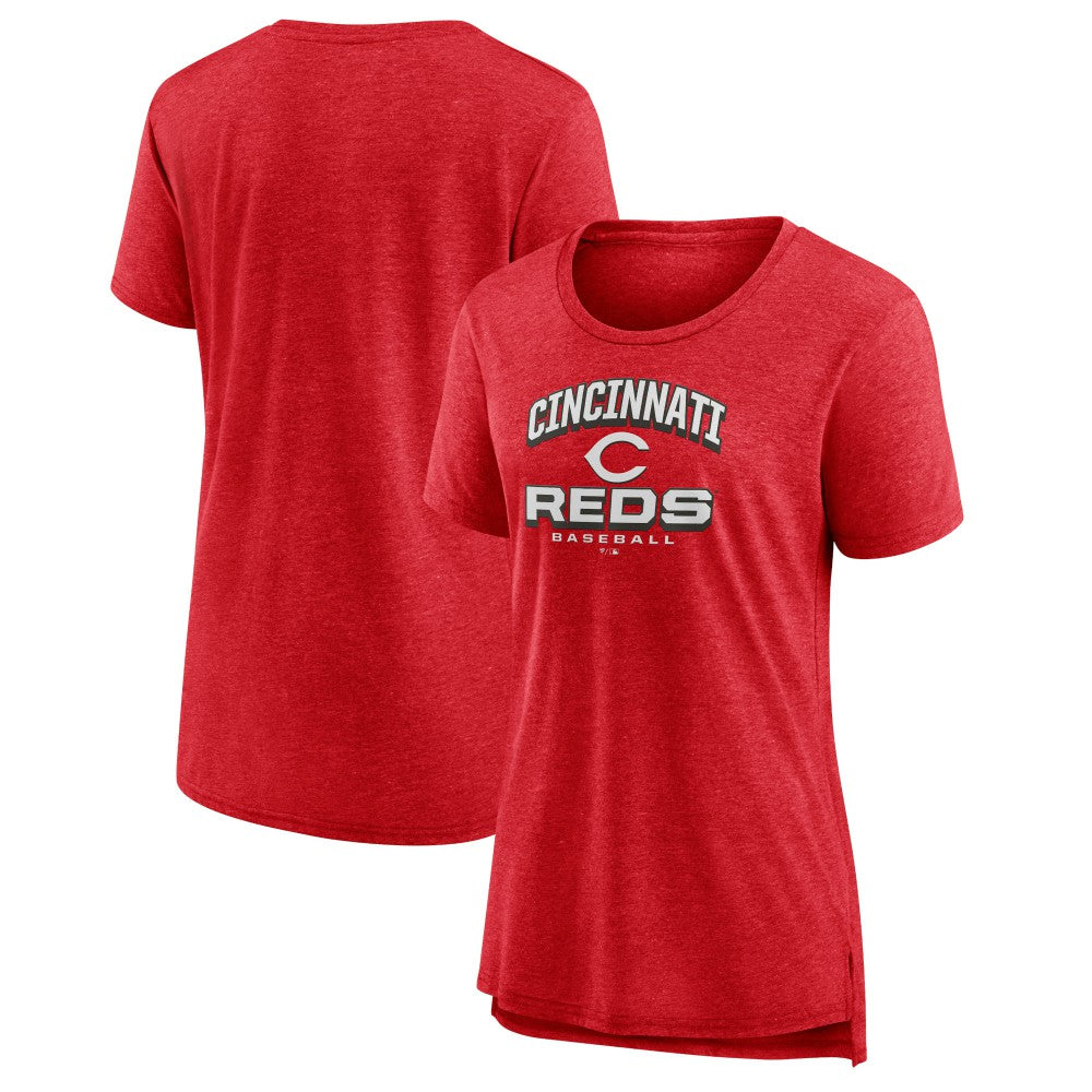 Cincinnati Reds Women's Arch Tri-Blend T-Shirt Red
