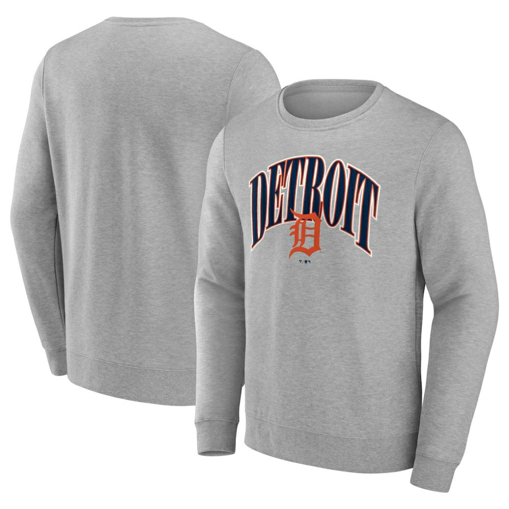 Detroit Tigers Arch Pullover Sweatshirt Gray