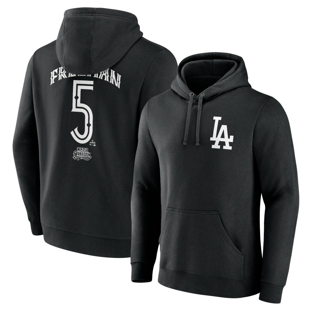 Freddie Freeman Los Angeles Dodgers Mister Cartoon Name & Number Pullover Hoodie Black